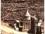 The edifice in the Kidron valley which by popular tradition is named `Absalom`s Tomb`.